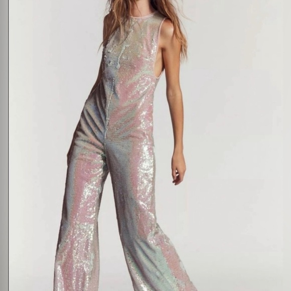 Free People Star Bright play Jumpsuit size small